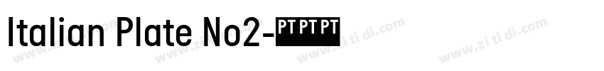 Italian Plate No2字体转换